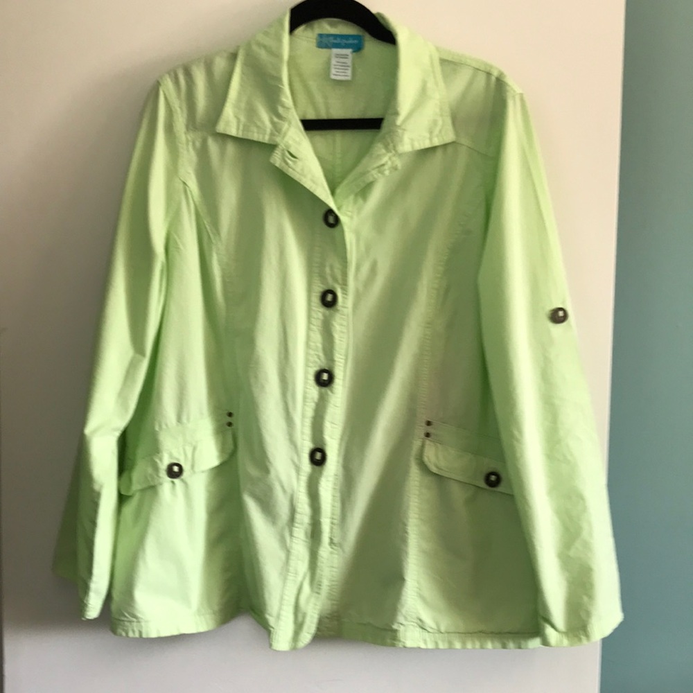 Fresh Produce, lime green jacket, size XL